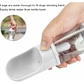 Miniatyrbillede 4 af 5: Hunde Vandflaske Bærbar Lækagesikker Kæledyr Rejse Drikkekop med Skål 12oz, Fødevarekvalitet Materia BPA Fri Hvid