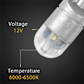 Pikkukuva 5 / 5: 20 kpl 6000K Canbus T10 168 194 W5W Dome-lupa Sivuvalo LED-lamppu Valkoinen