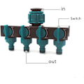 Miniatyrbillede 3 af 5: Sprinkler Slangeforbindelse 4 Udløb, Fordeler Vandingsforbindelse Forlængerforbindelse Hane Adapter Tap Næse Y Vælg til Have Drivhus Vege