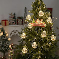 Miniatyrbillede 2 af 4: LED Juletræslyskæder Varmt Hvid 3m (10 kugler)