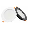 Pikkukuva 2 / 5: Uppotettu seinä- ja kattovalaisin, 10 kpl setti, erittäin matala musta upotettu LED-valo, 500LM 7W pyöreä kattoon upotettu LED = 50W hehkulamppu, lämmin valkoinen
