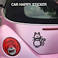 Miniatyrbillede 2 af 5: 10 stk. Bilsticker Familie Med Kæledyr Bilsticker Lykke Stickers Dekaler Til Vindue (Sort)
