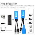 Miniatyrbillede 2 af 5: 2 stk. Splitter RJ45 Kombiner PoE Adapter Stikkontakter Strømkabel-