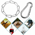 Miniatyrbilde 4 av 5: M6 Karabiner i rustfritt stål, 20 stk. Heavy Duty festekarabiner - Karabiner i rustfritt stål med 120 kg/260 lb bæreevne, 304 svingkarabinkrok