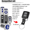 Miniatyrbilde 5 av 5: Garasjeportåpner Fjernkontroll Kompatibel med Crawford/NORMSTAHL RCU 433 2K RCU 433-4 EA433 2KM Mikro EA433 2KS EA433 4KS N002800 T433-4 Rullende