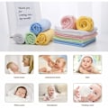 Miniatyrbillede 3 af 5: 10 stk. Babyhåndklæder Håndklæder Bambusfiber Ansigtsvådservietter 25 25 Cm Børnehåndklæder Flerfarvede Badehåndklæder Køkkenhåndklæder