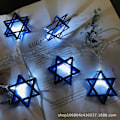 Miniatyrbild 4 av 5: LED-ljusslinga Candlemas-dekoration färgglada lampor batteridrivna modeller, stjärnmodell, (3m)