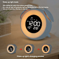 Miniatyrbillede 2 af 5: Solopgang og Solnedgang Simulation, Natlampe, Farverig Natlys, Dobbelt Alarmur med 25 Musik og Snooze Funktion, til Børn og Voksne Soveværelse