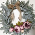 Miniatyrbilde 5 av 5: Peony Kunstige Blomsterkranser Dør Perfekt Kvalitet Simulering Simulering Blomsterkrans for Bryllupsdekorasjon