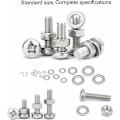 Miniatyrbillede 4 af 5: Vaskemaskine 580 stk. flade skiver i 304 rustfrit stål skive metal samling m2 m2.5 m3 m4 m5 m6 m8 m10 m12 til tætning af skruer ringe