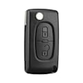 Miniatyrbillede 1 af 5: 2 knapper nøgleskal kompatibel CE0523 folde flip nøgle til Peugeot 207 307 308 407 408 3008 5008 Citroen C2 C3 C4 C5 C6 C8 (2 knapper, CE0523)