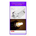 Pikkukuva 4 / 5: 1 kpl E27-tyyppinen 150W 250W putkilamppu 220V-240V SK400WII DP600W valokuvausflashin mallinnusvalolle