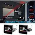 Miniatyrbillede 2 af 5: Projektions LED Digital Vækkeur med LCD Tid Temperatur Dato USB Opladning Soveværelse Kontor Køkken Sort MNS