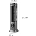 Miniatyrbillede 5 af 5: Osvækkende Bordtårnventilator til Køling 3 Vindhastigheder USB-drevet LED-display til Soveværelse Stue Kontor Grå