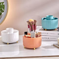 Miniatyrbillede 4 af 5: 360° Drejelig Makeupbørste Opbevaringsholder, 5 Rum til Pudderbord Dekoration, Badeværelsesbordplader, Skrivebords Opbevaringsboks, Makeup Display Kasser