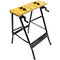 Miniatyrbilde 1 av 5: Foldbar arbeidsbenk med skrustikke. Foldbart bord for DIY. 100 kg