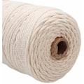 Miniatyrbilde 4 av 4: Holdbar 200m Hvit Bomullssnor Naturlig Beige Tvinnet Snor Tauverk Håndverk Makrame Snøring DIY Hjem Dekorativ Forsyning 3mm--