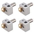 Miniatyrbild 1 av 5: 4X MK10 Hotend-kit för 3D-skrivare M7-munstycke och hals med PTFE-rör, uppgraderad version av aluminiumuppvärmningsblock, kompatibel med M3-termistorer