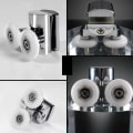 Miniatyrbilde 3 av 5: 4 stk. Dusjdørhjul 23 mm Tunge Dusjdørruller Sink-legering Dobbelthjul for Både Flateskyvende Dusjdører