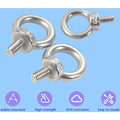 Miniatyrbilde 3 av 5: Løfteøye Bolt i rustfritt stål, hann-gjenge, løfteøye-bolter for DIY-konstruksjon, bygningsmaskinvare, dekk, marine, vektbolter M611-10PCS