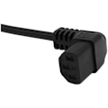 Pikkukuva 5 / 5: 2 kpl 18 cm IEC 320 90 asteen C13 3-napainen naar C14 uros PDU virtajohdon jatkojohto