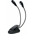 Pikkukuva 1 / 5: Musiikkitelineen lamppu, 6 LED / 8 LED Mini kaksoispäälamppu säädettävällä klipsillä USB-kaapelilla lukemiseen/kirjaan/pöydälle/sängyn vierelle