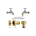 Miniatyrbilde 5 av 5: Universal baderomskran til hageslange adapter, 1/2 tommer og 3/4 tommer 2-i-1 sporet hunnadapter-Fei Yu
