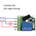 Miniatyrbilde 4 av 5: RF 433MHz Trådløs Brytermottaker DC 12V Enkelt Relé Mottakermodul med Universell Trådløs Fjernkontroll 2 stk