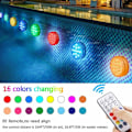 Miniatyrbillede 3 af 5: LED Pool Lampe Vandtæt LED Lys, Belysningstid 30-50 timer IP68 vandtæt 16 RGB Farver Skift Dekorative Lamper til Akvarier Bad, Vase, Pool