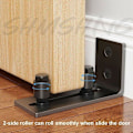 Pikkukuva 5 / 5: 2 kpl Liukuva lato-oven lattiaopastinta - Musta - RWSliding Door Trim..
