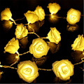 Miniatyrbillede 4 af 5: Luminous Rose 3M 20 LED Lys Batteridrevet Blomst Dekoration Romantisk Atmosfære til Indendørs Hjem Have Soveværelse Bryllup Fest Valentinsdag