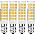 Miniatyrbild 1 av 5: Set med 4 E14 LED-lampor 7W 6000K Kallt vitt LED-majslampa E14 LED-ekvivalent halogenlampa Icke-dimmbar Ingen flimmer 360° Ljus för vardagsrum LED Fridg