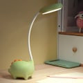 Miniatyrbillede 3 af 5: Sød tegneserie dinosaur lille bordlampe USB opladning touch farve skiftende sød børn studerende læring øjenbeskyttelse B