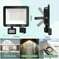 Miniatyrbillede 5 af 5: Udendørs LED-projektør med bevægelsessensor, 50 W, IP67 vandtæt LED-projektør med sensor, 5000LM 7000K køligt hvidt udendørslys, O