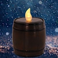 Miniatyrbillede 4 af 5: 6 x Solcelled Sensor Lys Elektronisk Flimrende LED Tealight Tønde Lampe Fest Bryllup Camping Dekorationer(A)