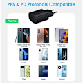 Pikkukuva 3 / 4: 25W nopea laturi + USB-C-kaapeli Samsung S22 PLUS-S22 ULTRA-S21 FE 5G-S21 PLUS-S21 ULTRA-S20 FE-S20 PLUS-Note 20-A53 Xiaomi--