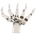 Pikkukuva 3 / 5: Valkoinen Halloween nivelletty sormiluukädet Realistinen kauhu Ghost Claw Props Sormi