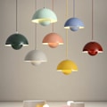 Miniatyrbillede 5 af 5: LED Hængende Lampe, Indsæt Kugleformet Flush Mount Lys Modernisme Metal Hængende Lampe Hængende Lampe til Stue Soveværelse Spisestue Køkkenø-