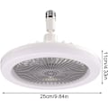 Miniatyrbillede 2 af 5: Loftventilator med lys, 25 cm loftventilator med aromaterapi-tabletter, 3 hastigheder, lysindstillingsmulighed - Grå