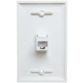 Miniatyrbild 4 av 5: 1-port Ethernet-väggplatta, Keystone-jack-väggplatta med RJ45 Keystone-hona till hona-koppling