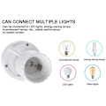 Miniatyrbillede 4 af 5: 2 stk. E27 Bevægelsessensor Lysswitch 100-240V Support Base Lampe Bevægelsessensor med Pære Fatning Smart Switch Lysstyring
