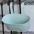 Miniatyrbilde 2 av 5: 4 stk fargerike hengende blomsterpotter i metalljern balkonghage planteplanter med avtakbar krok for hjemmedekor