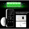 Miniatyrbillede 5 af 5: Kode Lås, Smart Digital RFID Adgangskode Lås Touch Keypad Zink Legering Nøgleløs Lås til Skab Elektronisk Sikkerhedslås, Skuffe, Skab, F