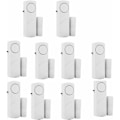 Miniatyrbild 1 av 5: Hemlarm, 10-pack Fönsterlarm med Trådlös Dörrmagnet Sensor för Hemsäkerhetssystem, Pool Dörrlarm