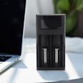 Miniatyrbillede 3 af 5: Dobbelt slots LED-skærm batterioplader spændingsdisplay USB smart genopladelig til Aa/Aaa Ni-/Ni-Cd