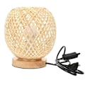Miniatyrbillede 1 af 5: Rattan Bordlampe Japansk Stil Sengebordslampe Skrivebordslampe Soveværelse DIY Dekoration Europæisk Stik