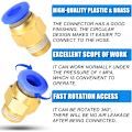 Miniatyrbillede 4 af 5: 10 stk 4 mm rør OD x 1/8 BSP han Straight Push To Connect Fittings (PC4-01)