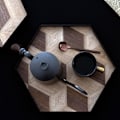 Miniatyrbillede 5 af 5: Nordisk Vind Træ Dekorativ Bakke Træ Konditorbakke Kunst Display Plade Middagsplade Træ Korn Træplade