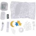 Miniatyrbillede 1 af 5: LED Natlampe med Fjernbetjening 16 Farver, Bomuldslinnedlampe, DIY Vægophæng til Soveværelsesdekoration