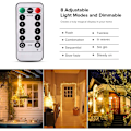 Miniatyrbillede 3 af 5: Fejelygter, 10M og 100 LED Lysstreng Batteridrevet IP65 Vandafvisende 8 Tilstande Fejelygter Indendørs/Udendørs Fejelygter til Soveværelse Jul